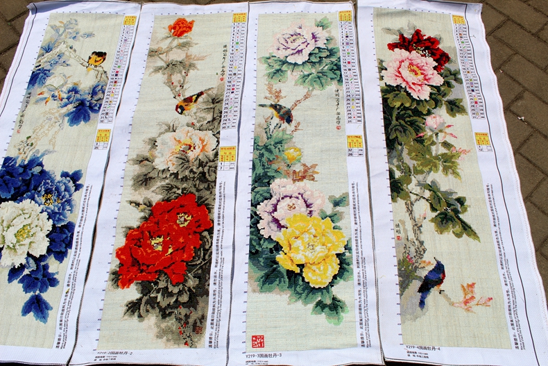 ดอกทานตะวัน ชุดปักครอสติช พิมพ์ลาย ครอสติสจีน งานฝีมือ DIY