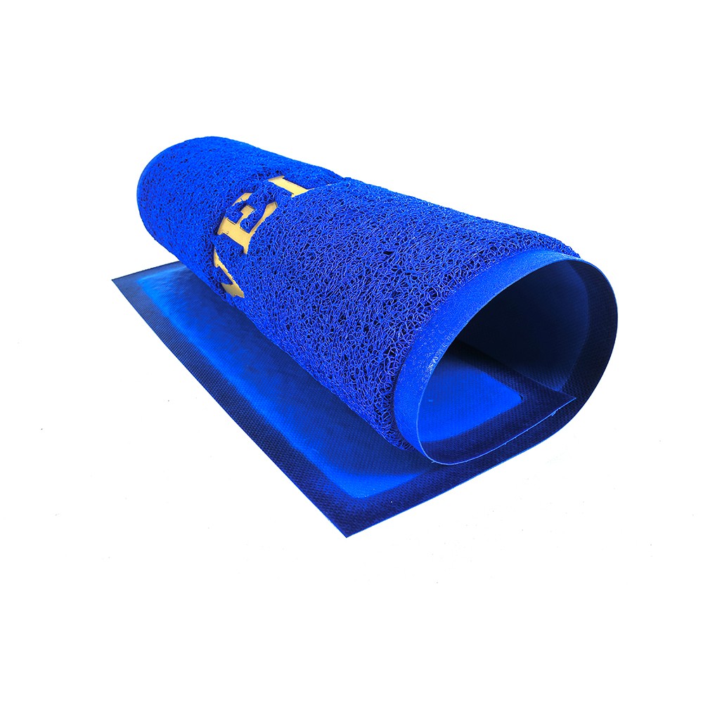 พรมปูพื้น พรมเช็ดเท้า พรมปูพื้น พรมภายนอก พรมดักฝุ่น WELCOME 50X70 น้ำเงิน HLS