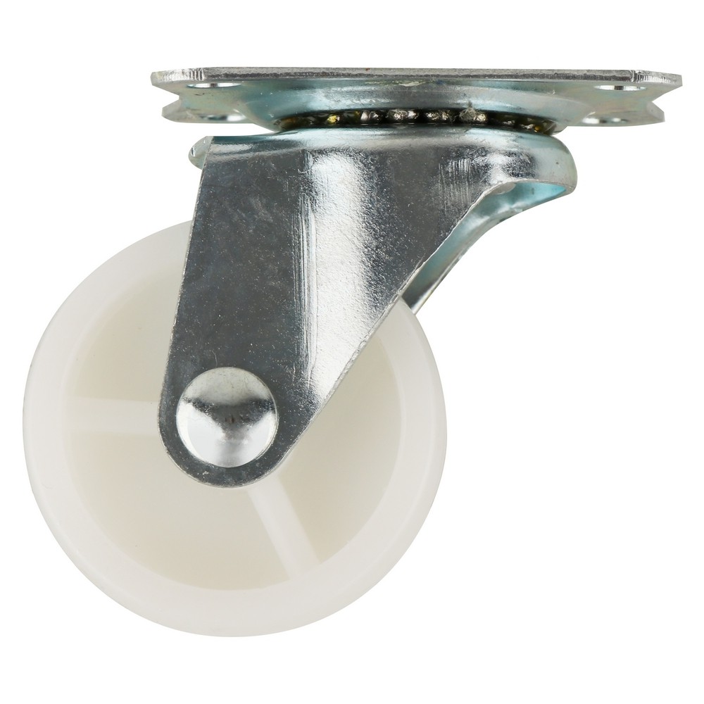 อะไหล่ เฟอร์นิเจอร์ ลูกล้อแป้นหมุนPP FITT 192050 2นิ้ว สีขาว SWIVEL PLATE CASTER WHEEL FITT 192050 2" WHITE