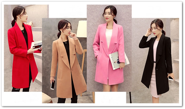 เสื้อโค้ทผู้หญิงสีดำสำหรับใส่ไปทำงานต่างประเทศ