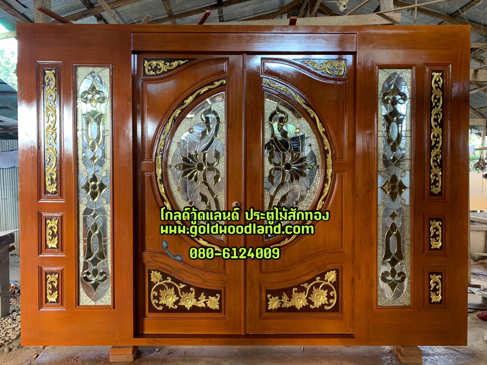 ประตูบานเลื่อนไม้ชุดสำเร็จ