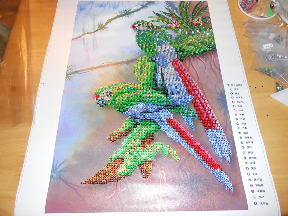 คู่รัก ภาพติดเพชร ครอสติสคริสตัล Diamond painting โมเสก ภาพติดเพชร งานฝีมือ DIY