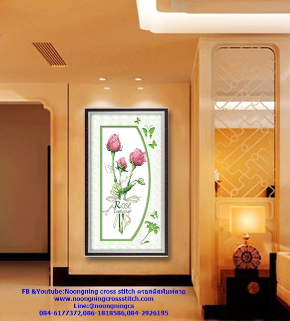 นาฬิกาหมู ชุดปักครอสติส พิมพ์ลาย ครอสติสจีน งานฝีมือทำที่บ้าน DIY