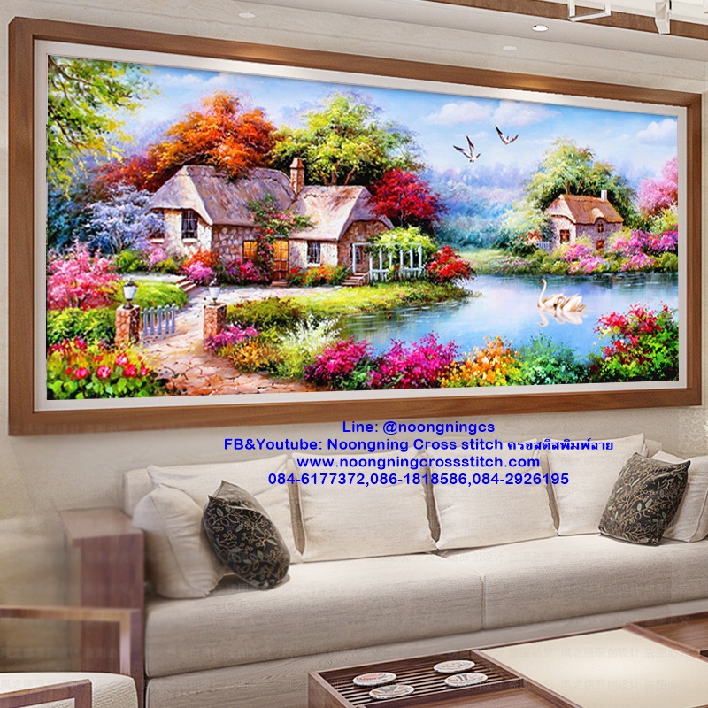 พระพิฆเนศ ครอสติสคริสตัล Diamond painting โมเสก ภาพติดเพชร งานฝีมือทำที่บ้าน DIY