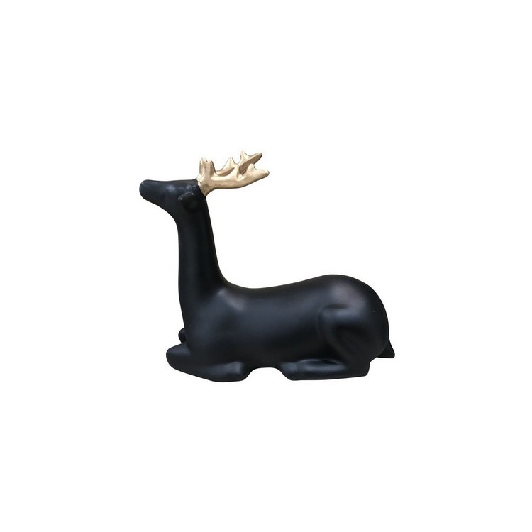 ของขวัญ Decor ของตกแต่ง กวางนอน 18.5X16CM ดำ HOME LIVING STYLE | HOME LIVING STYLE | ISP/HP/FD-035-039