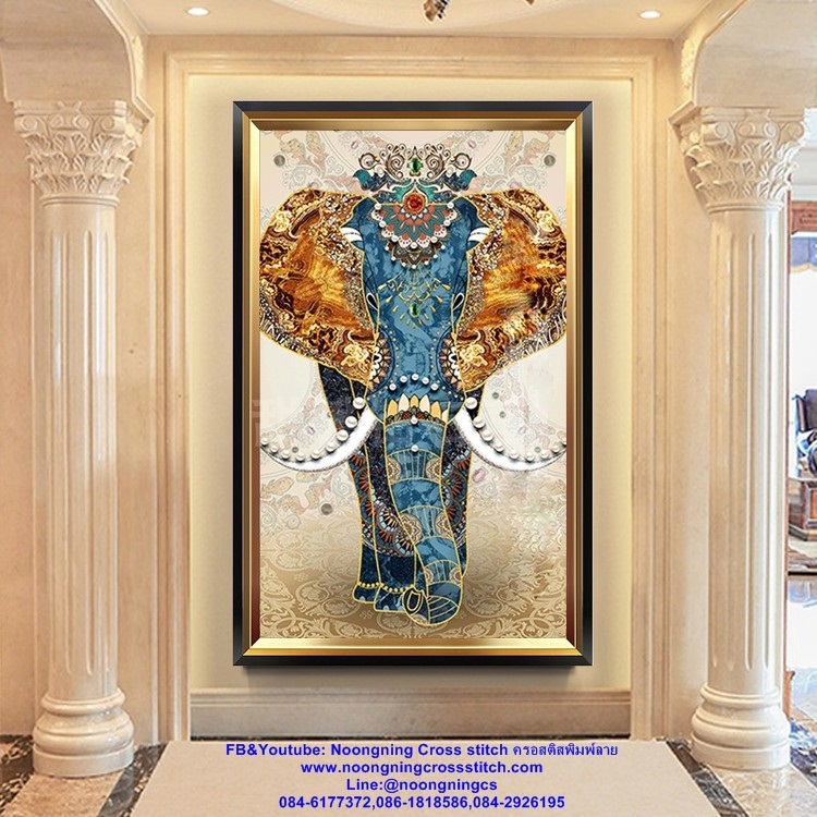 กำแพงเมืองจีน ต้นสน กระเรียน ครอสติสคริสตัล Diamond painting โมเสก ภาพติดเพชร งานฝีมือทำที่บ้าน DIY