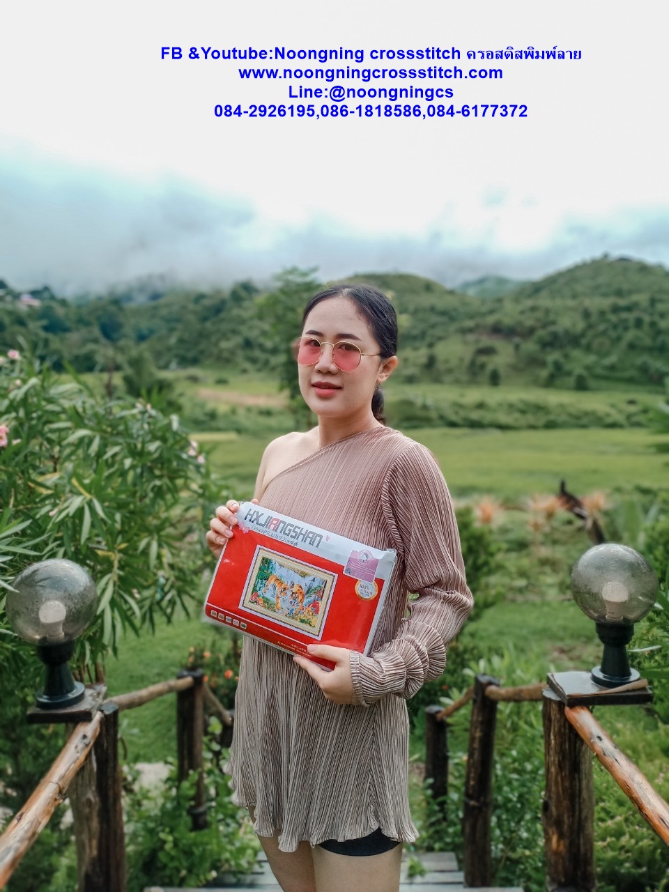 เรือสำเภาทอง ค้าขายร่ำรวย ชุดปักครอสติส พิมพ์ลาย ครอสติสจีน งานฝีมือทำที่บ้าน DIY