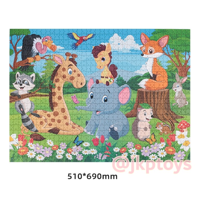 🌈จิ๊กซอว์ 500/ 1000 ชิ้น พัฒนาสมองฝึกทักษะEF จิ๊กซอว์เด็กโต