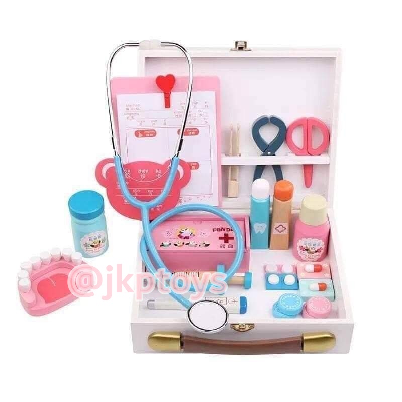 Todds & Kids Toys ของเล่นไม้เสริมพัฒนาการ ชุดคุณหมอกล่องไม้ (Doctor Set)