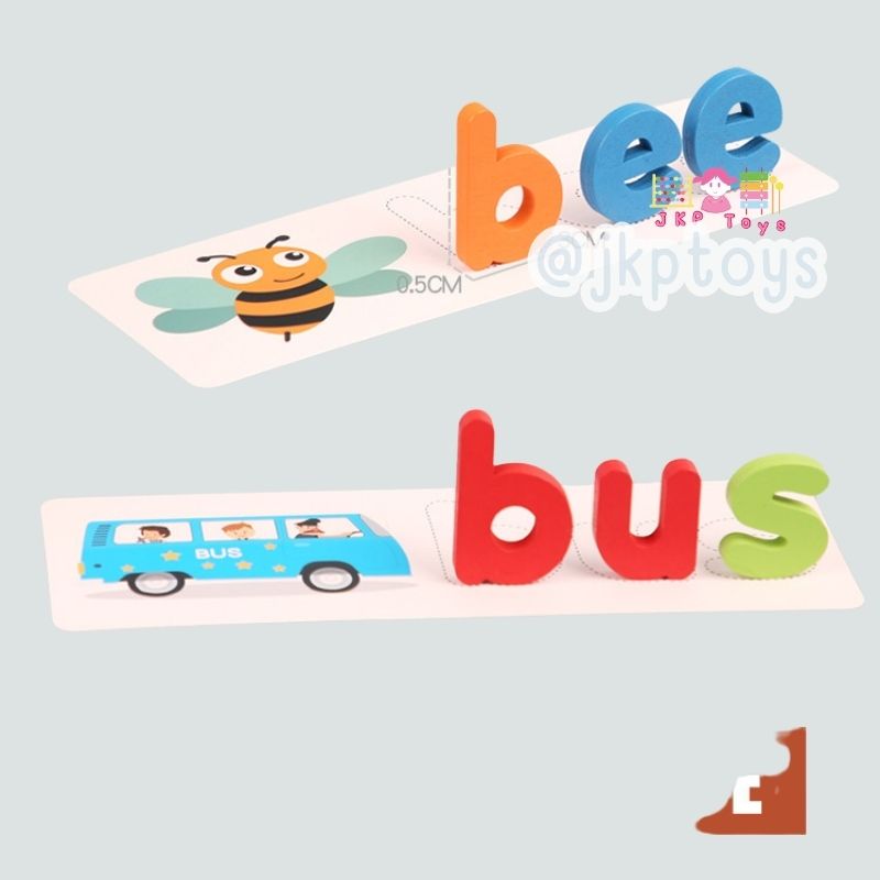 เซ็ตฝึกสะกดคำศัพท์ภาษาอังกฤษ Spelling Game ของเล่นไม้เสริมพัฒนาการ ของเล่นเด็ก ของขวัญเด็ก