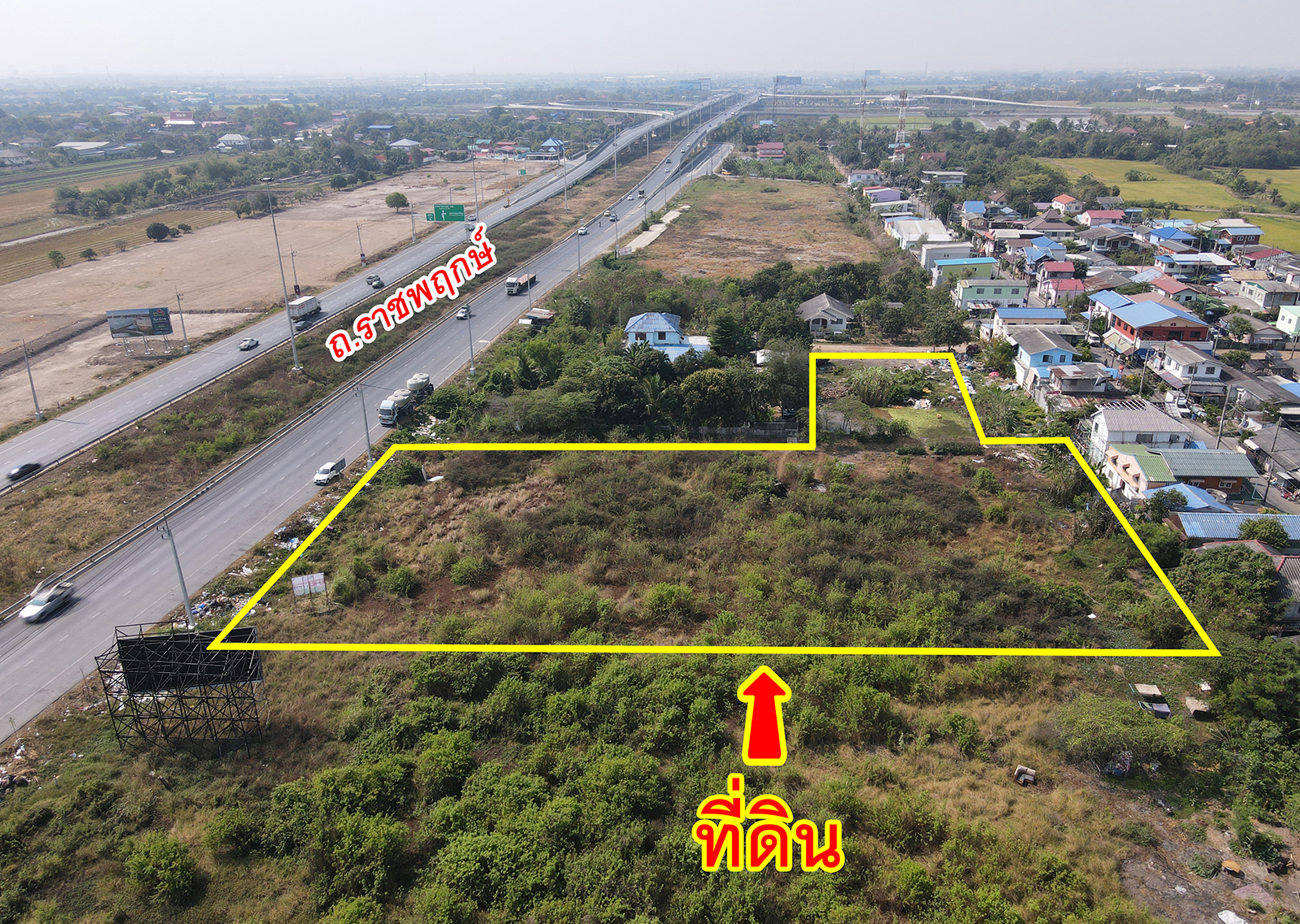 68361-ขายที่ดิน ราชพฤกษ์ - ถนน 346 บางหลวง ปทุมธานี