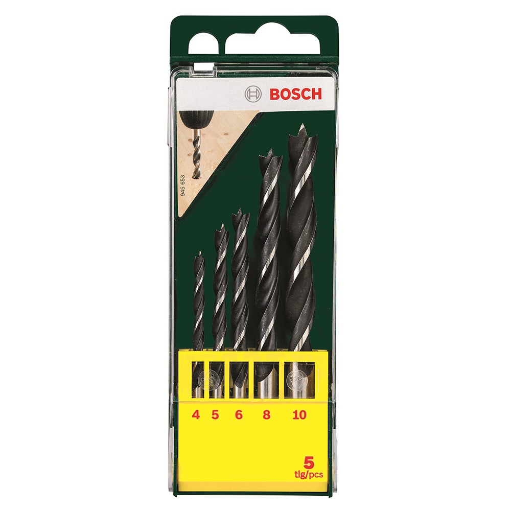 เครื่องมือช่าง สว่าน ดอกสว่าน ชุดดอกสว่านเจาะ BOSCH Mini X-line 5 ชิ้น WOOD DRILL BIT BOSCH MINI X-LINE 5PCS