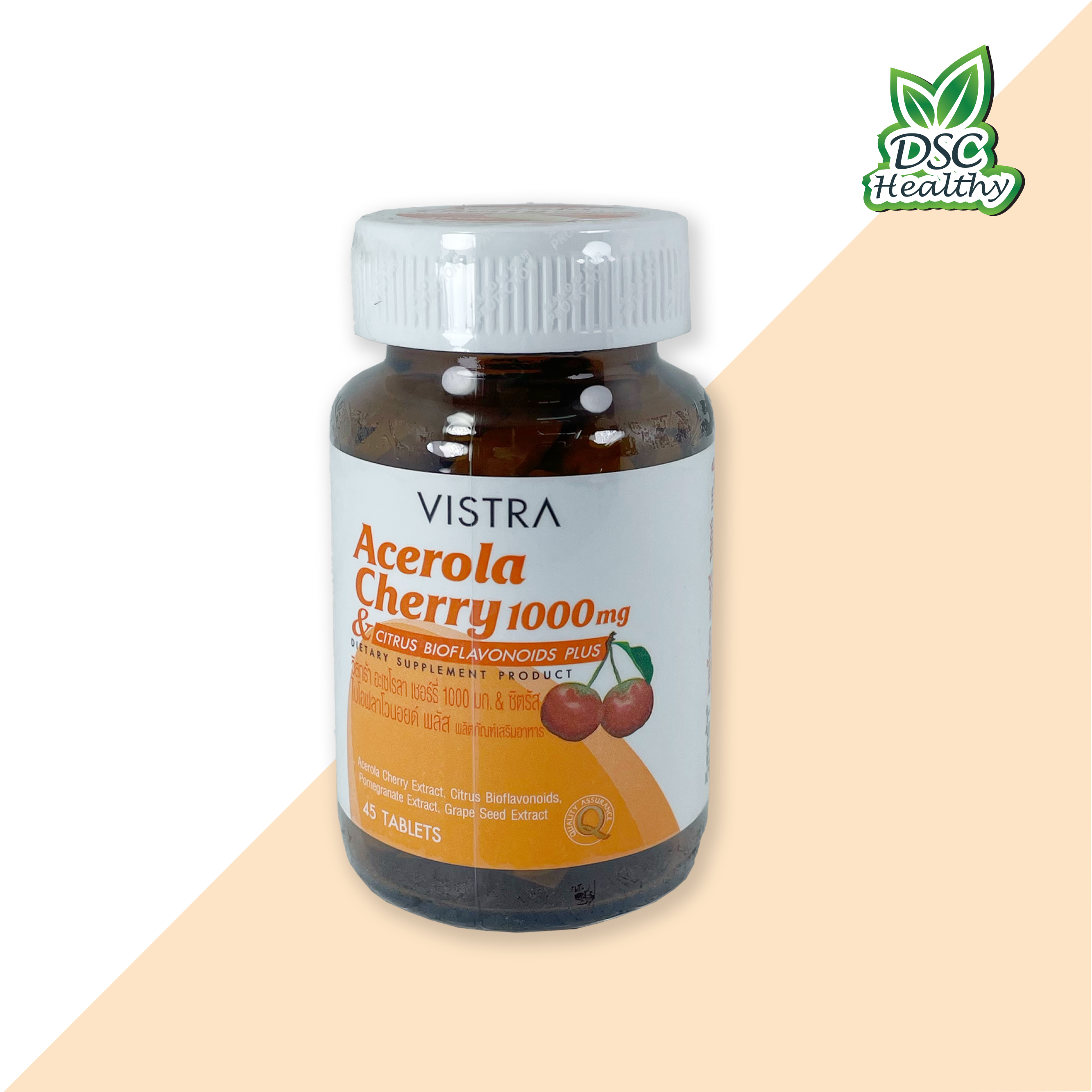 VISTRA Acerola Cherry 1000mg& CITRUS BIOFLAVONOIDS PLUS 45 tablets