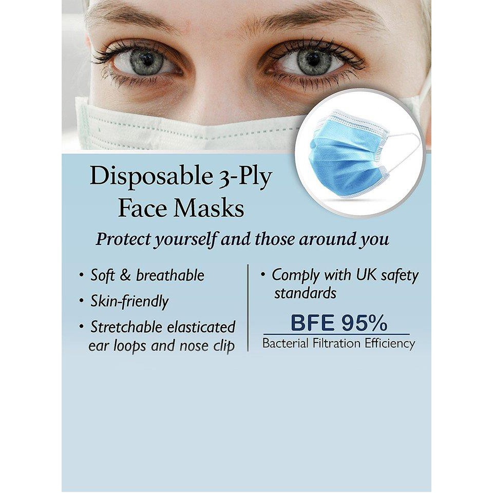 !!สินค้าขายดี!! หน้ากากอนามัย แผ่นกรอง 3 ชั้น กล่องละ 50 ชิ้น Disposable Face Mask 50 pcs.