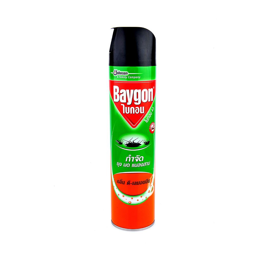 สเปรย์กำจัดยุงมดแมลงสาบ BAYGON 600 มล. กลิ่นดี-เลมอนนีน SPRAY INSECT KILLER BAYGON 600ML D-LINONENE