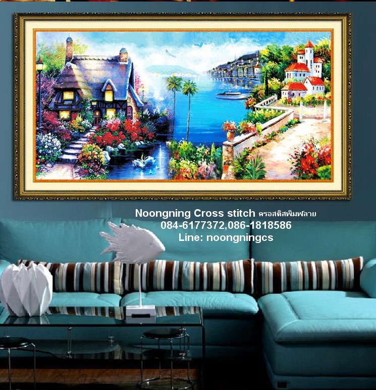 ตัวอักษรจีน ชุดปักครอสติช พิมพ์ลาย ครอสติสจีน งานฝีมือ DIY