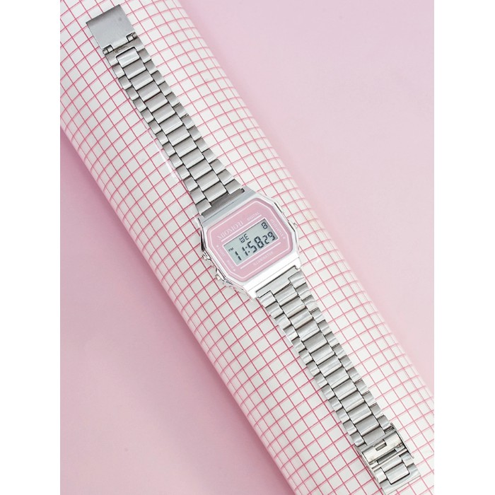 !!สินค้าขายดี!! MIOMORI นาฬิกาข้อมือแฟชั่นสำหรับผู้หญิง นาฬิกาสมาร์ทวอร์ท นาฬิกาข้อมมืออิเล็คทรอนิค MIOMORI Pink Watch