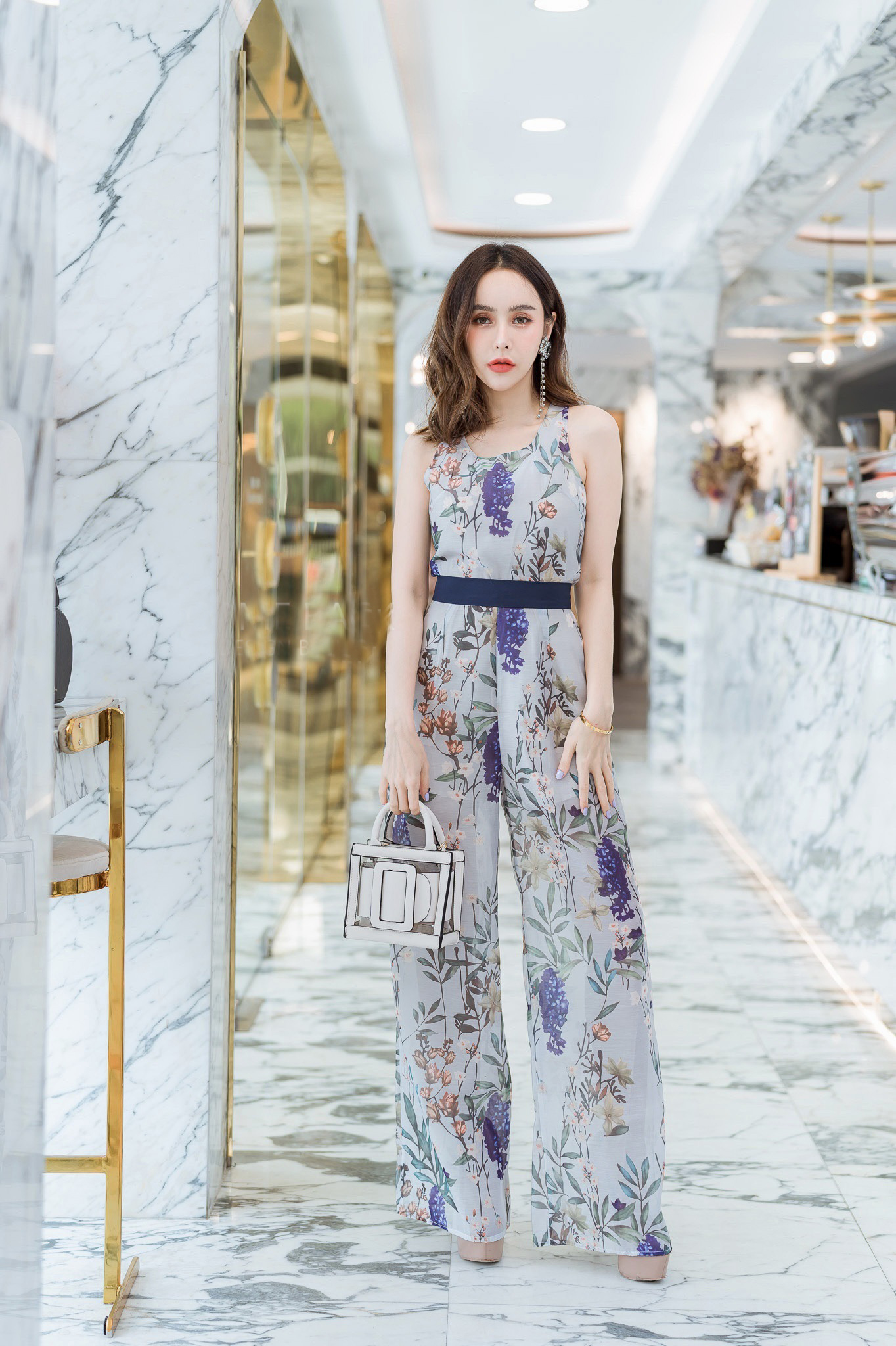 PS0029 ชุดเซ็ทลายดอก ชุดเซตออกงาน ชุดไปเที่ยว ชุดออกงาน ชุดทำงาน