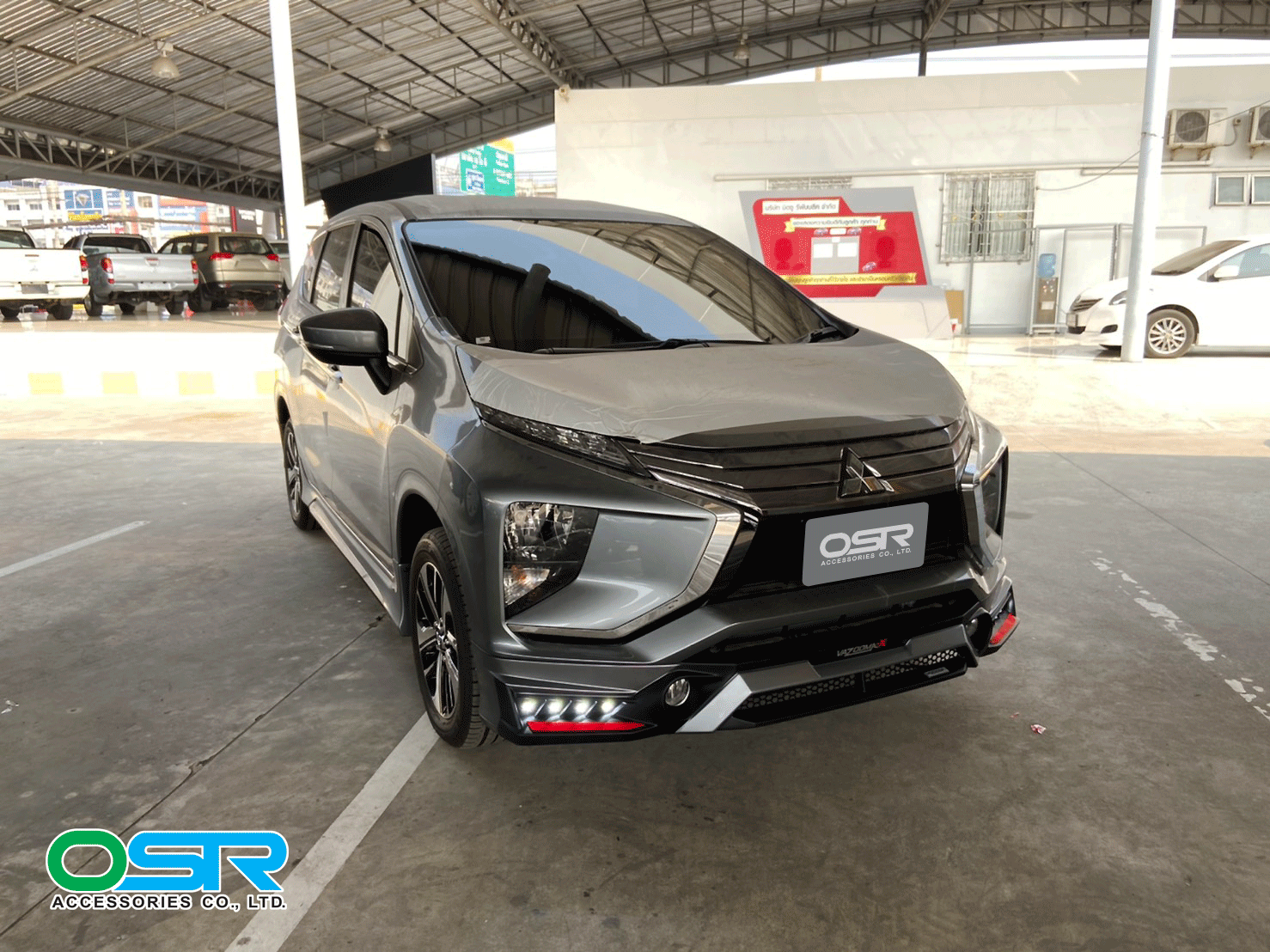 ชุดแต่งรถ-สเกิร์ต-อุปกรณ์แต่งรถ Mitsubishi Xpander ทรง Vazoomer-X By OSR