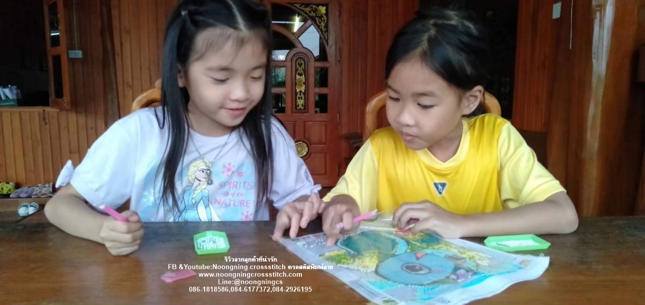 ต้นไม้4ฤดู ครอสติสคริสตัล Diamond painting โมเสก ภาพติดเพชร งานฝีมือทำที่บ้าน DIY