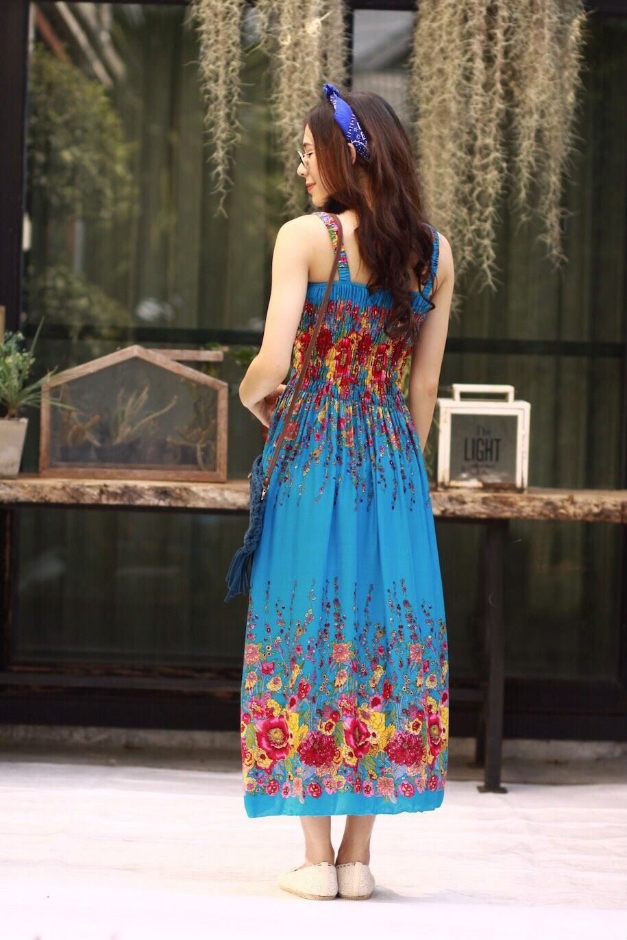 MD0032 เสื้อผ้าแฟชั่นเกาหลี เดรสเกาหลี เดรสยาว เดรสแฟชั่น แม็กซี่เดรส Maxidress ลายดอก Maxi Dress