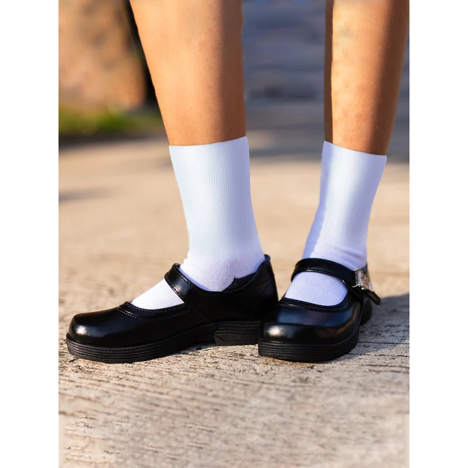 !!สินค้าขายดี!! ถุงเท้านักเรียน สีขาวล้วน School Socks