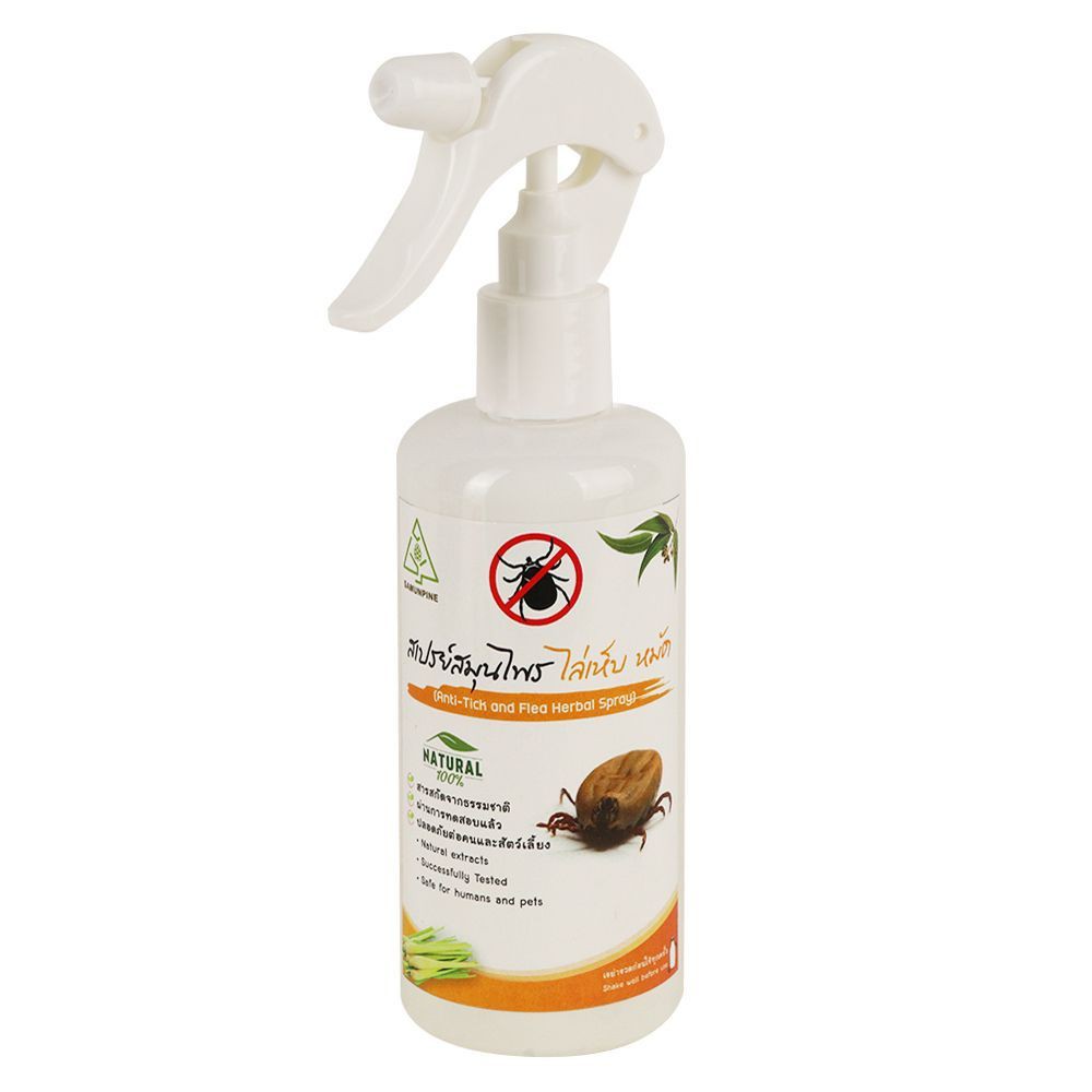 สเปรย์สมุนไพรไล่เห็บ หมัด SAMUNPINE 250 มล. ANTI-TICK AND FLEA HERBAL SPRAY SAMUNPINE 250ML