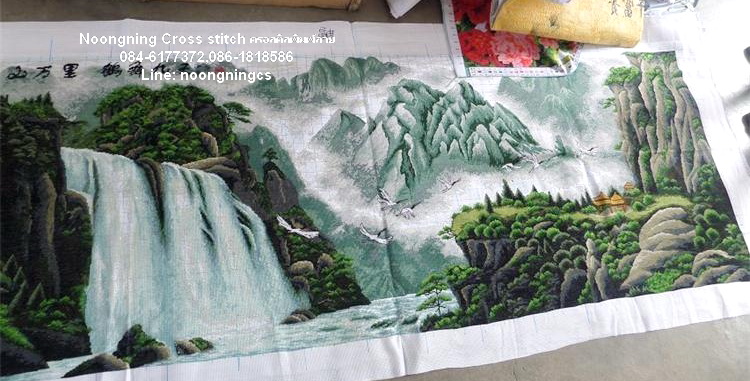 ตัวอักษรจีน ชุดปักครอสติช พิมพ์ลาย ครอสติสจีน งานฝีมือ DIY