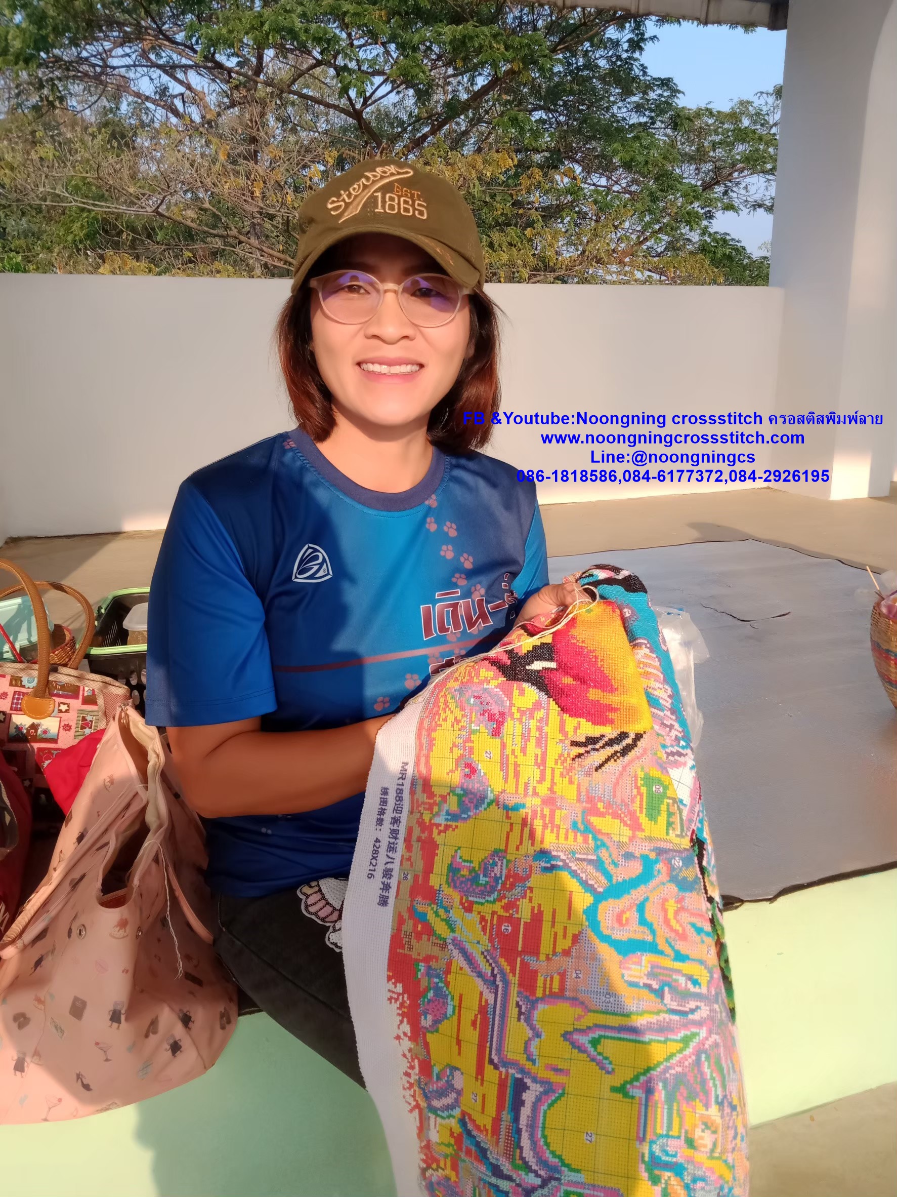 เสือโคร่ง ชุดปักครอสติส พิมพ์ลาย ครอสติสจีน งานฝีมือทำที่บ้าน DIY