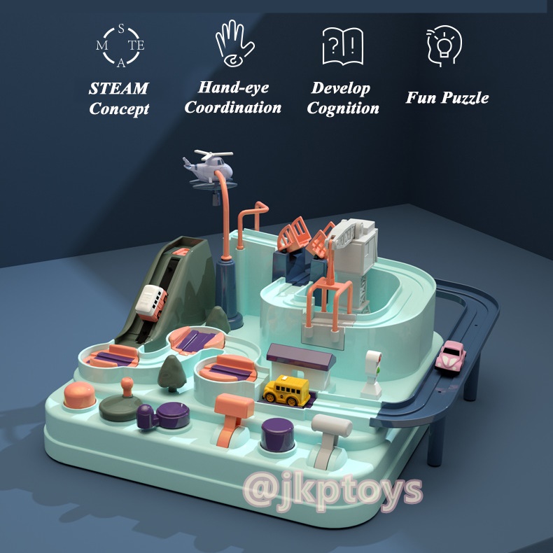 ของเล่นรถผจญภัย ของเล่นเสริมสร้างพัฒนาการเจ้าตัวเล็ก Car Adventure Small City For Kids