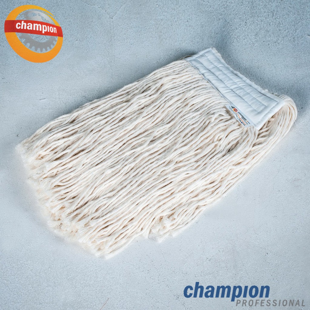 อะไหล่ผ้าม็อปถูพื้น Cotton 100% CHAMPION PROFESSIONAL ไม้ถูพื้น ม๊อบ ไม้ถูบ้าน ม็อบถูพื้น ไม้ม็อบถูพื้น ที่ถูพื้น