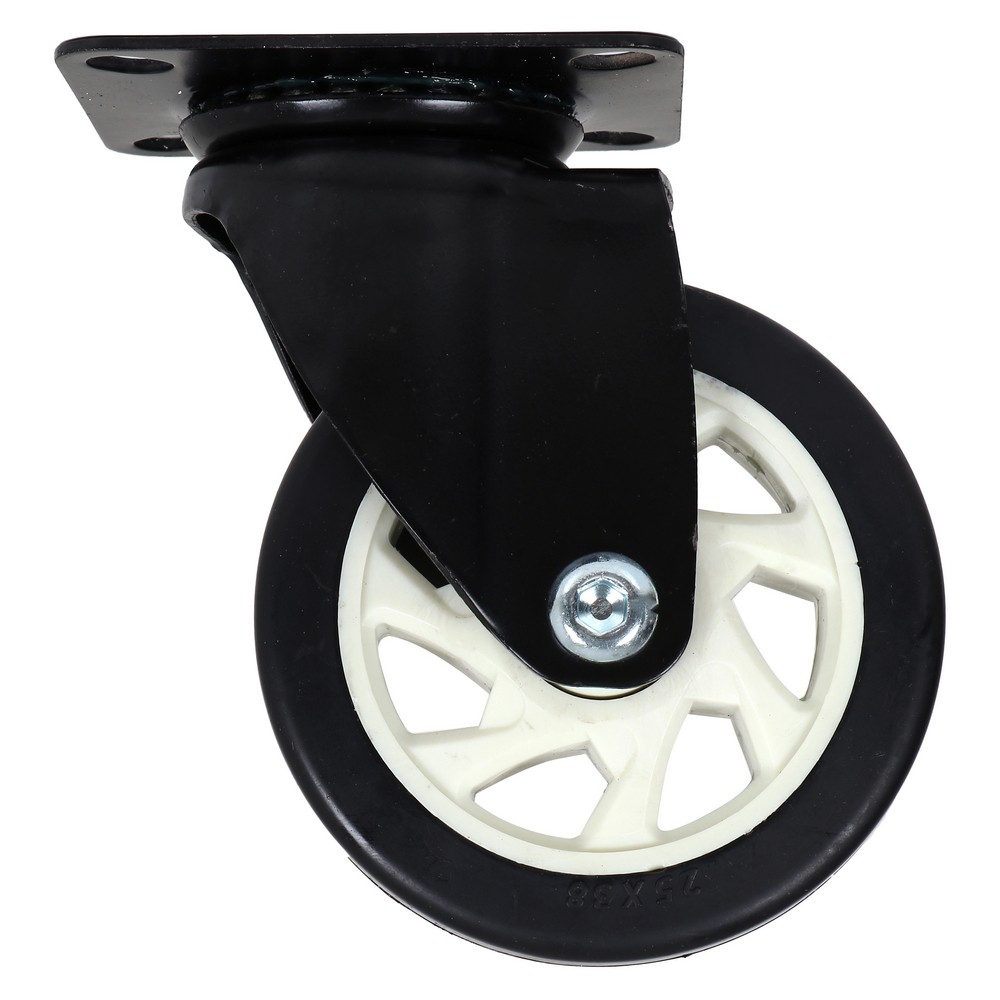 อะไหล่ เฟอร์นิเจอร์ ลูกล้อแป้นหมุนPU FITT 622125 5นิ้ว สีดำ SWIVEL PLATE CASTER WHEEL FITT 622125 5" BLACK
