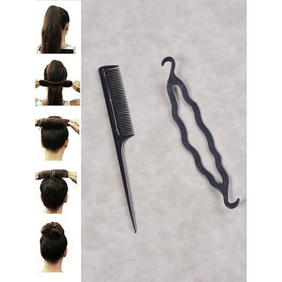 🔥สินค้าขายดี!! ชุดอุปกรณ์สำหรับถักและเกล้าผม Hair Styling Tools Set