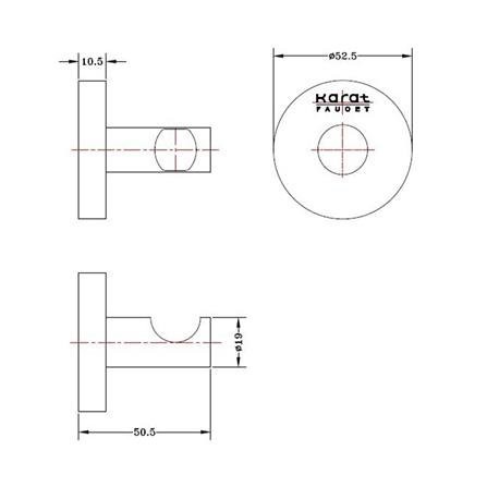 ขอแขวนผ้า KARAT KB-11-111-50 สีโครม ตะขอแขวนติดผนัง ตะขอ ตะขอแขวน ตะขอติดผนัง
