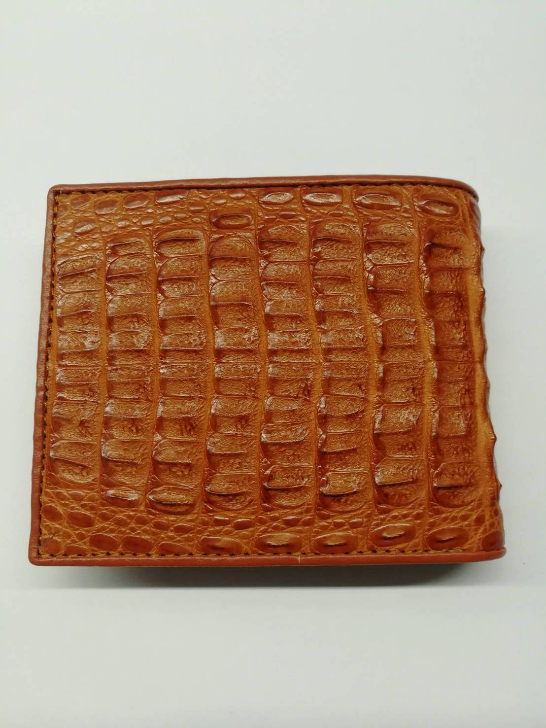 กระเป๋าหนังจระเข้แท้(กระดูกหัว) สีแทน