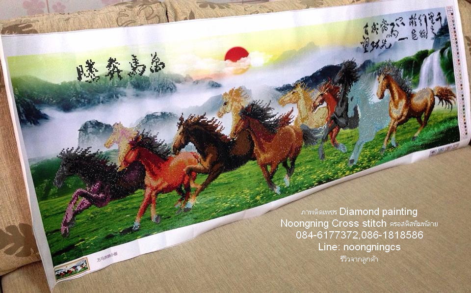 ตัวอักษรจีน ชุดปักครอสติช พิมพ์ลาย ครอสติสจีน งานฝีมือ DIY