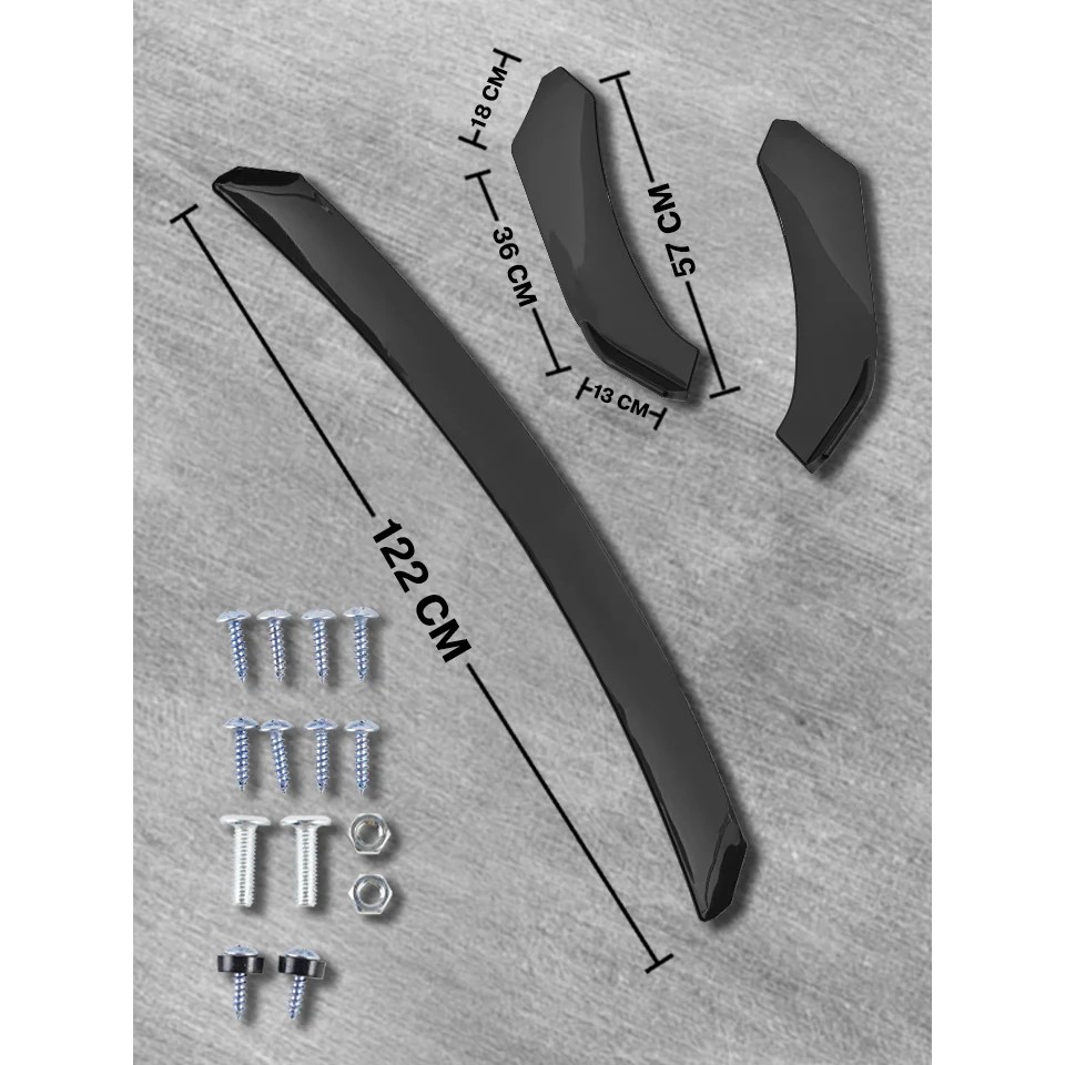 !!สินค้าขายดี!! สปอยด์เลอร์ขอบกันชนหน้ารถยนต์ Universal Front Bumper Spoiler