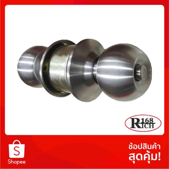 ลูกบิดห้องน้ำ สเตนเลส ฝาเกลียว ไม่มีกุญแจ (SS-587)