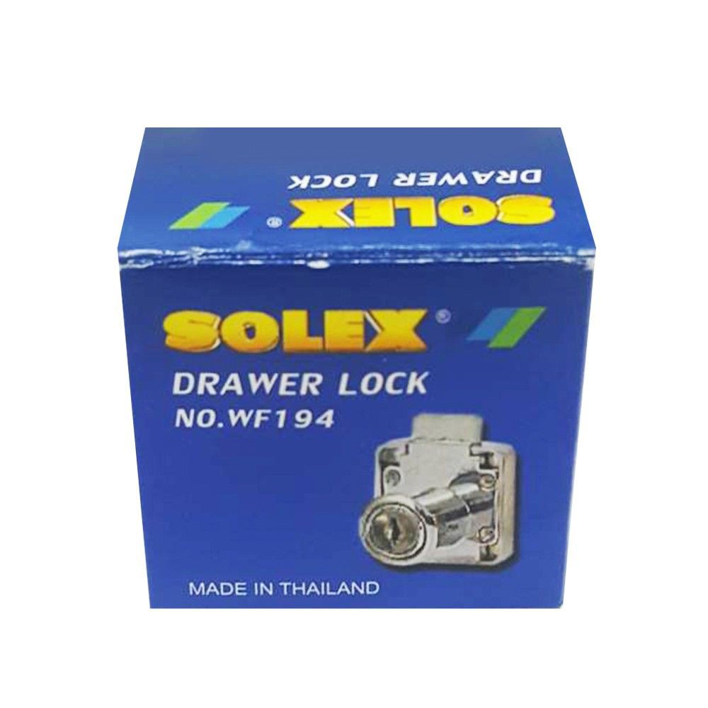 กุญแจล็อกลิ้นชัก SOLEX WF194 DRAWER LOCK SOLEX WF194 ผลิตจากซิงค์อัลลอยเคลือบนิกเกิ้ล และสแตนเลสสตีล