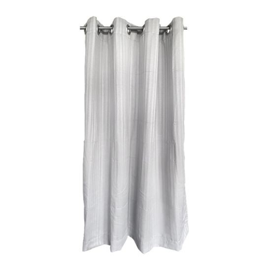 KASSA HOME ผ้าม่านตาไก่สำหรับประตู รุ่น TWINKLE ขนาด 140 x 220 ซม. สีเทา ดีไซน์เรียบหรู