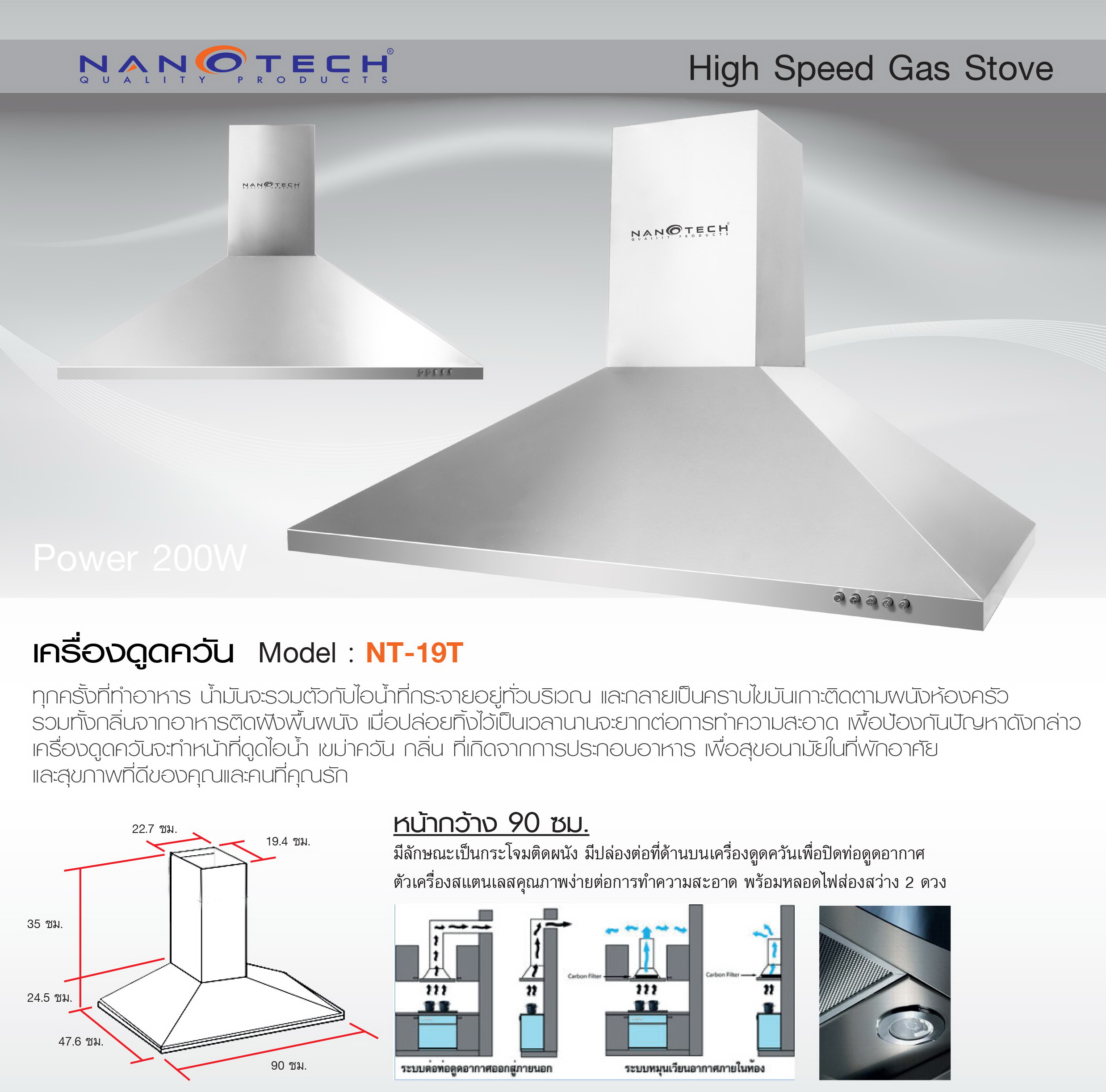 เครื่องดูดควัน NT-19T