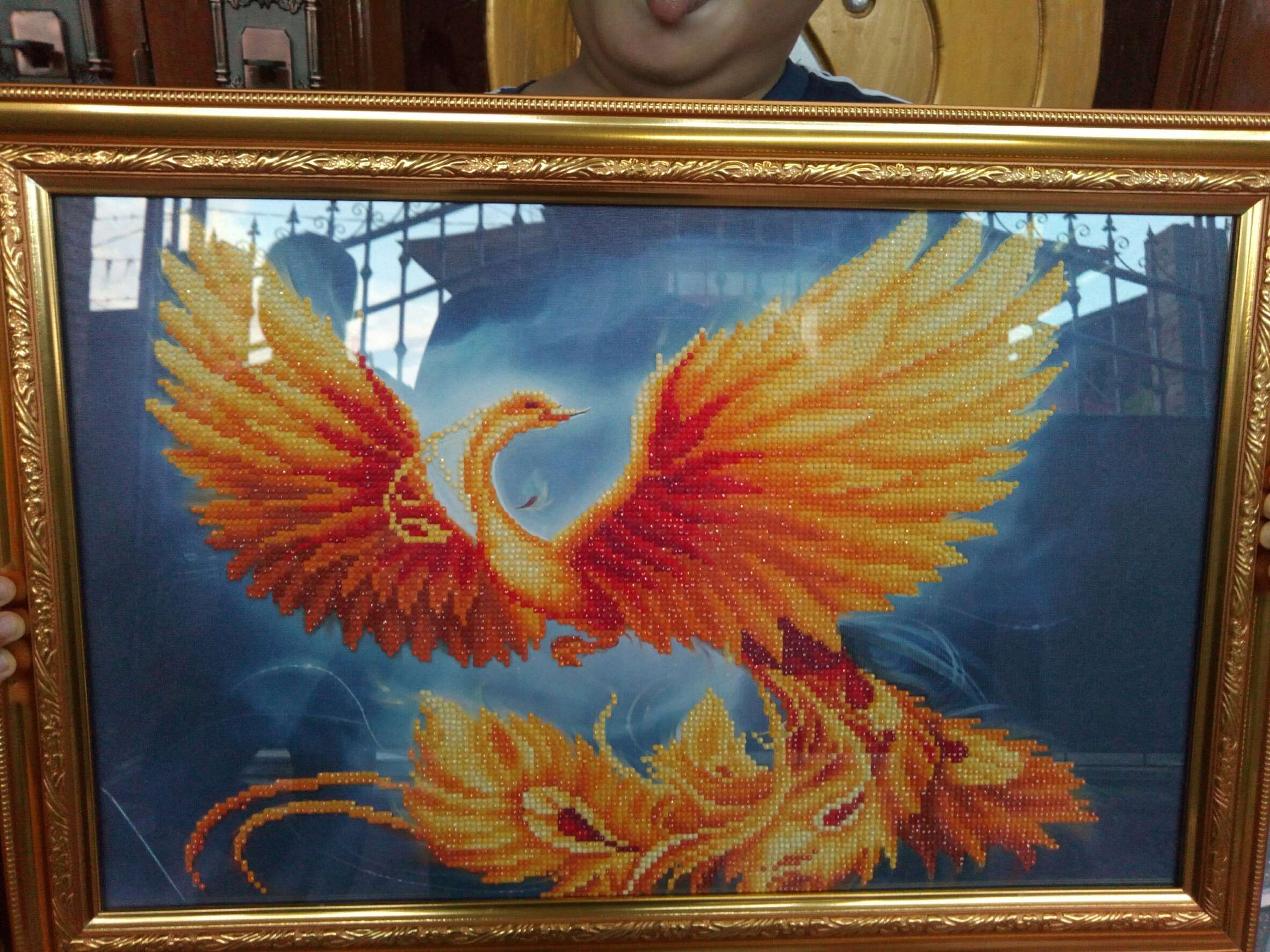 นกยูงคู่มงคล ครอสติสคริสตัล Diamond painting โมเสก ภาพติดเพชร งานฝีมือทำที่บ้าน DIY