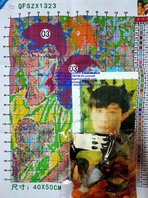 ครอสติส สั่งทํา 40x50ซม รูปตามใจลูกค้า ชุดปักครอสติส พิมพ์ลาย ครอสติสจีน งานฝีมือทำที่บ้าน DIY