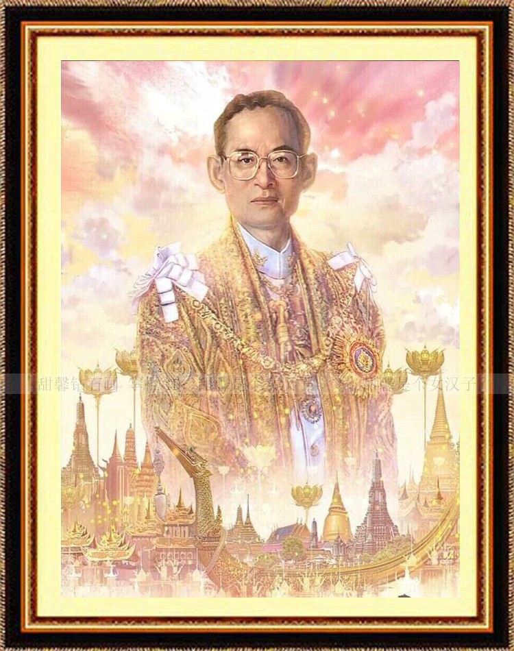 รัชกาลที่9 ครอสติสคริสตัล Diamond painting โมเสก ภาพติดเพชร งานฝีมือ DIY