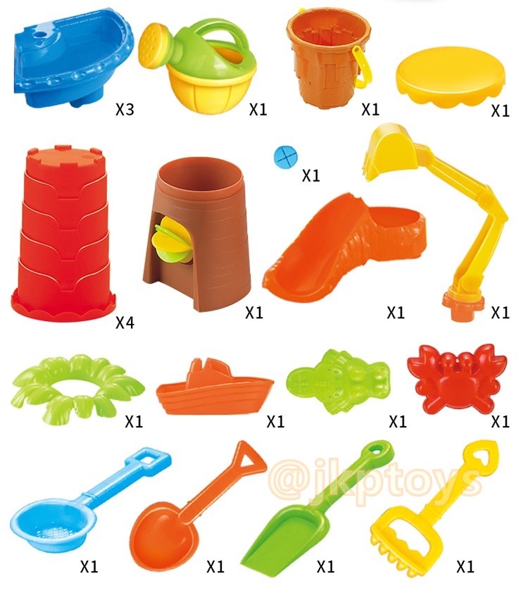 โต๊ะเล่นทรายสดใส ทรงกลม รูปต้นมะพร้าว