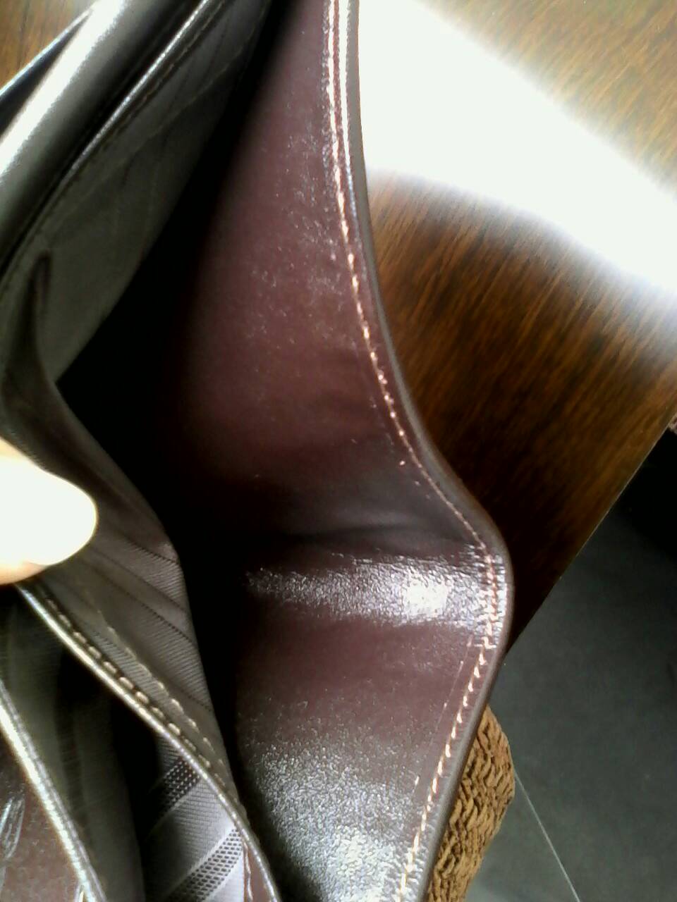 กระเป๋าหนังจระเข้แท้(หนังท้อง) สีน้ำตาล