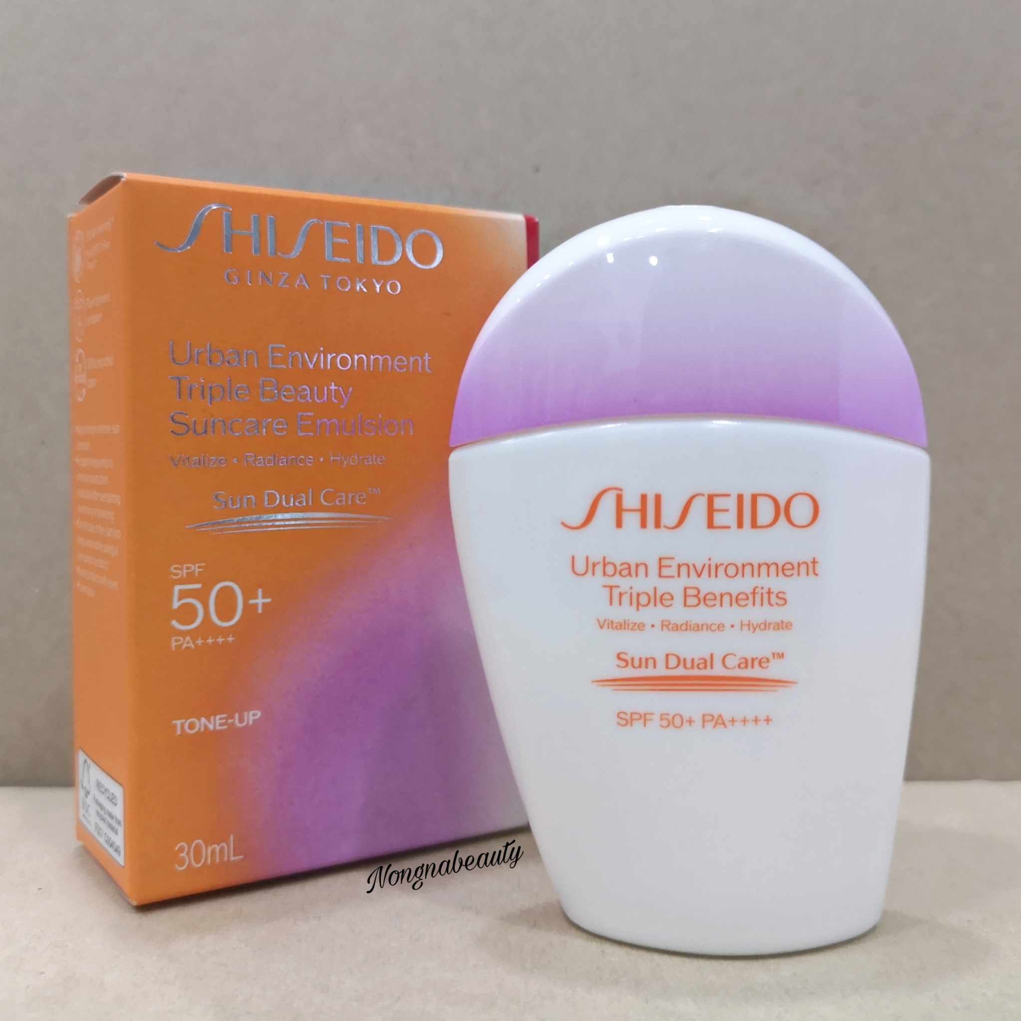 SHISEIDO Urban Environment Triple Beauty Suncare Emulsion SPF 50 PA++++ 30ml กันแดดเนื้ออิมัลชั่นแบบใหม่