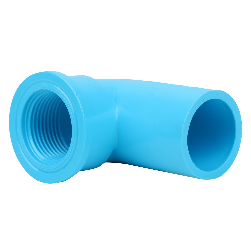 ท่อประปา ข้อต่อ ท่อน้ำ ท่อPVC ข้องอ 90 เกลียวใน-หนา SCG 3/4" สีฟ้า FPT ELBOW 90 PVC SOCKET SCG 3/4" LIGHT BLUE