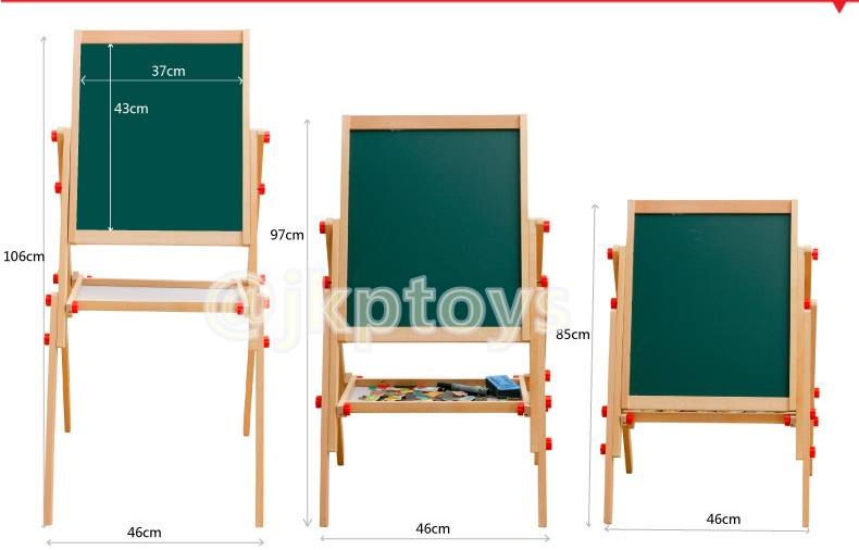 กระดานไวท์บอร์ด+กระดานดำ ปรับได้ 3 ระดับ