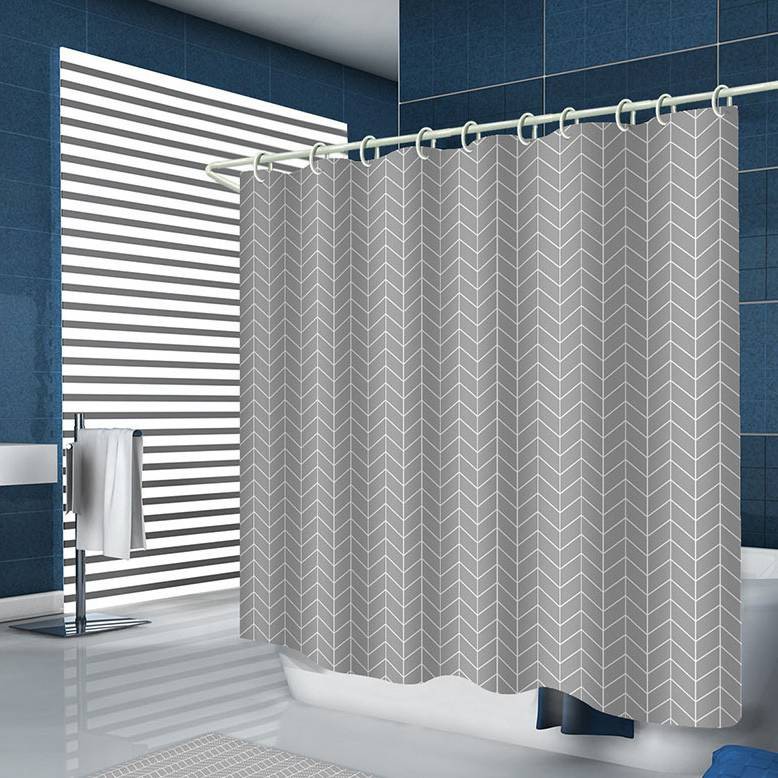 ม่านห้องน้ำ ม่านพลาสติก ม่านกันน้ำ กันเชื้อรา ผ้าม่านในห้องน้ำ ขนาด 180X180cm มีห่วงตะขอ